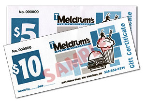 Meldrums Holiday Gift Certificates